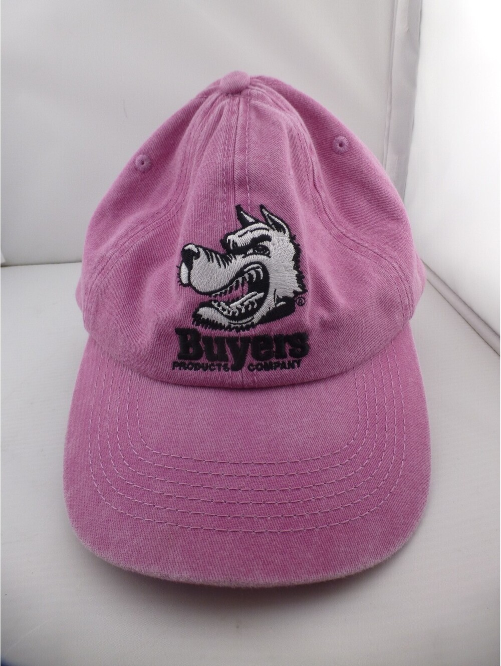 Buyers Products Company Pink Wolf Dog Logo Baseball Cap Hat Adjustable F5